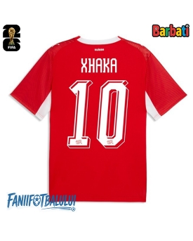 Elveția Granit Xhaka #10 Tricou Fotbal Replică Mondial 2026 Barbati Acasa